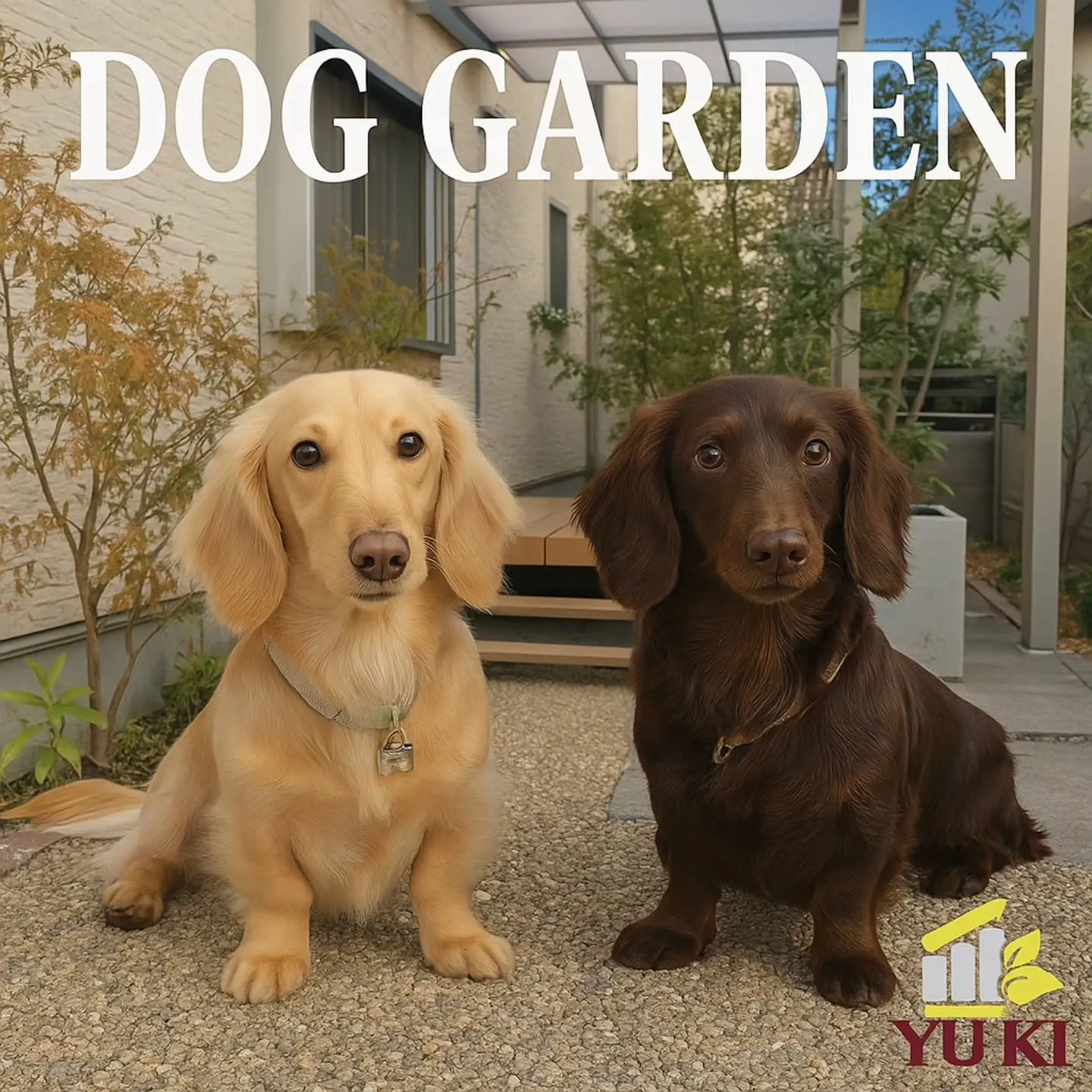 🏡🐾 ドッグガーデン × 植栽 × ミニチュアダックスフンド