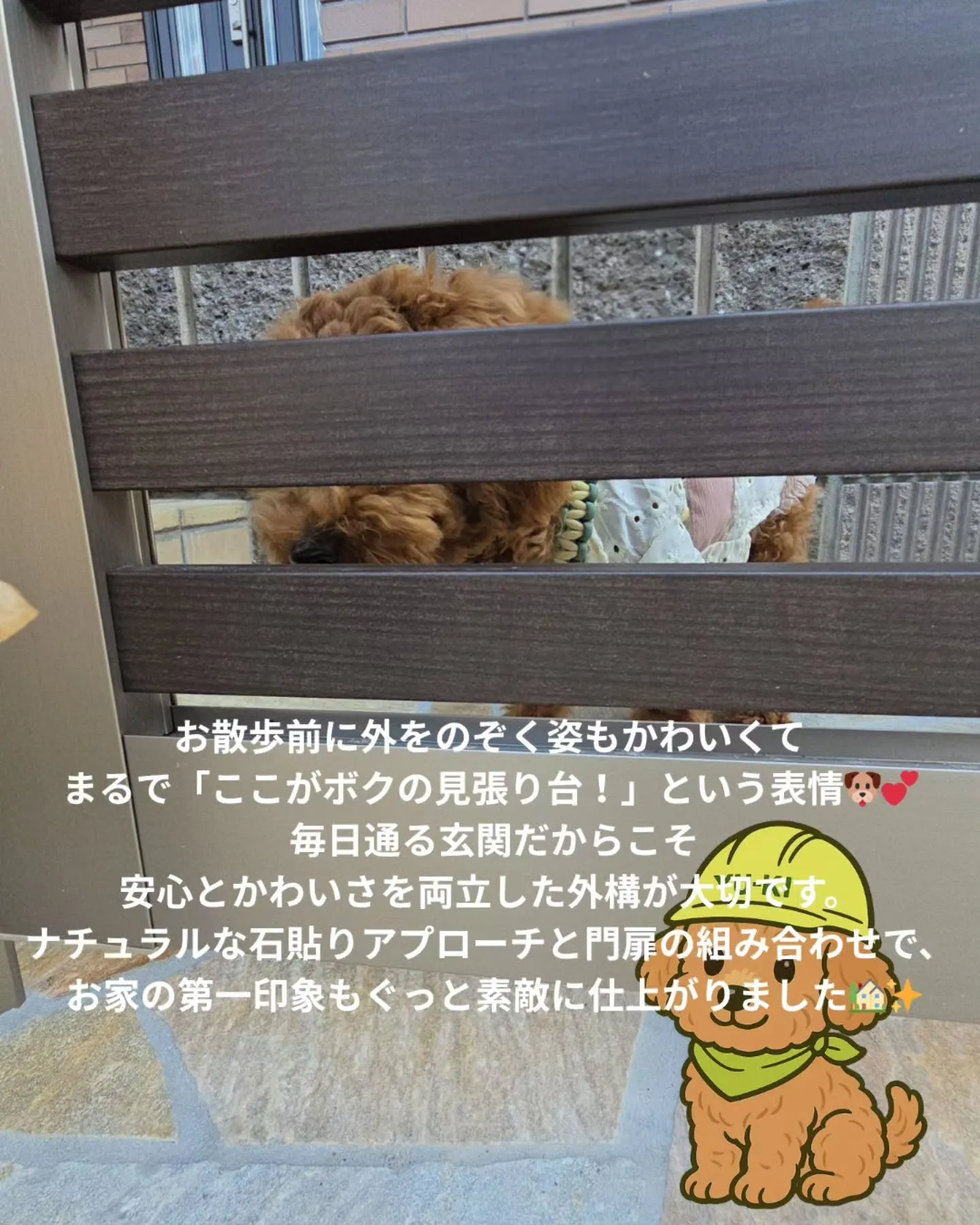 玄関まわりのアプローチを